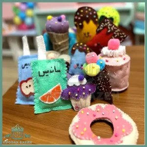 ست اکسسوری نمدی بستنی فروشی