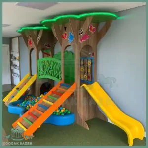 سرسره چوبی طرح درخت کودک